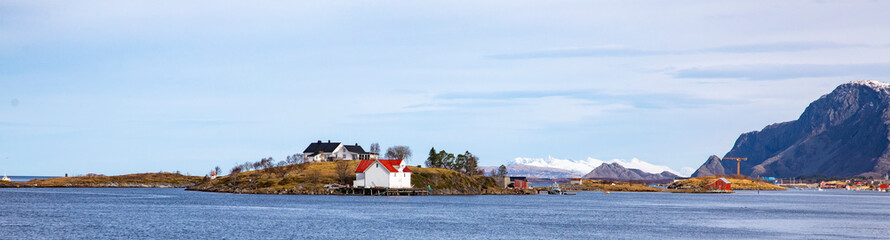 Fototapeta na wymiar Spring time in Brønnøysund city,,Helgeland,Nordland county,Norway,scandinavia,Europe