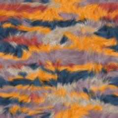 Seamless faux digital paint stroke camo pattern print. High quality illustration. Procedural painting with realistic brush strokes in bright trendy colors in camouflage shapes. Surface design print.