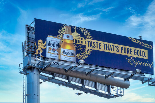 Modelo Mexican Beer, Billboard Advertisement, Miami, Florida, USA