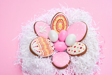 Painted easter eggs and homemade gingerbread