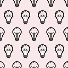 Lamp Gray Pattern. Wallpaper Lamp Pattern. Vector.