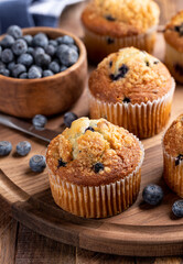 Blueberry Muffins With Fresh Berries