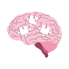 brain with puzzle