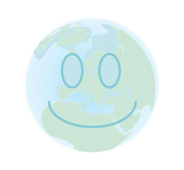 Fototapeta premium World smile icon. vector illustration