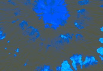  Sky Bleached Textile. Dyed Print Fun Background.