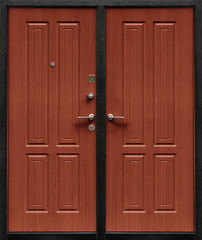 Fototapeta premium Model of entrance metal door isolated on white background