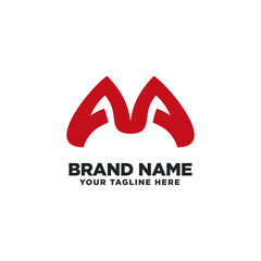 AMA modern letter logo design, initial icon vector.