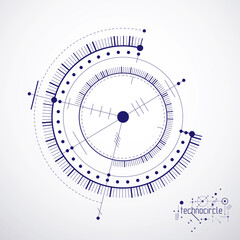 Futuristic abstract vector technology background. Mechanical engineering wallpaper.