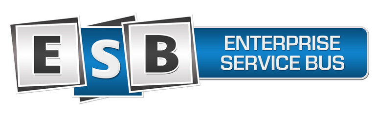 ESB - Enterprise Service Bus Blue Grey Squares Bar 