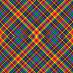 Rainbow Argyle Plaid Tartan textured Seamless Pattern Design