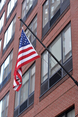 flag in New York city. USA