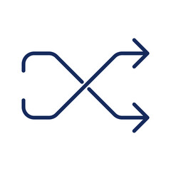 Arrow Shuffle icon, vector illustration, Flat, Metro, Simple design style. line art icon, music icon pack, multimedia button vector illustration icon