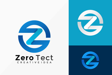 Letter Z Zero Tecnology Logo Vector Design. Abstract emblem, designs concept, logos, logotype element for template. - obrazy, fototapety, plakaty