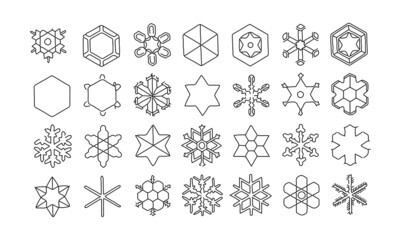 Hand Drawn Snowflake Collection