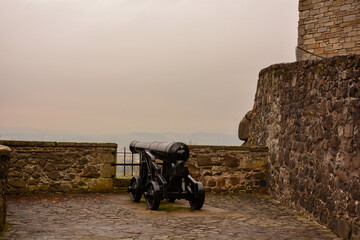 Alte Kanone Schloß Stirling in Schottland