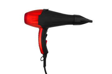 hair dryer red with black isolate
