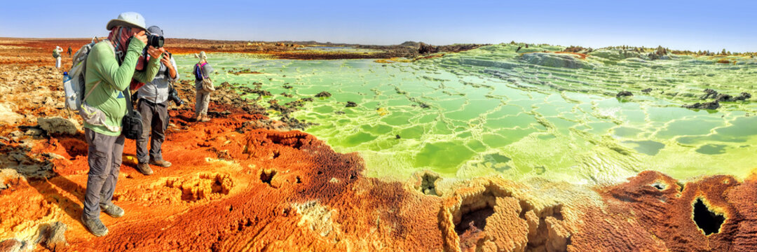 Panorama de Dallol, zone volcanique en Ethiopie