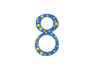 Naklejka premium number 8