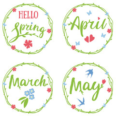 hello spring, march, april, may