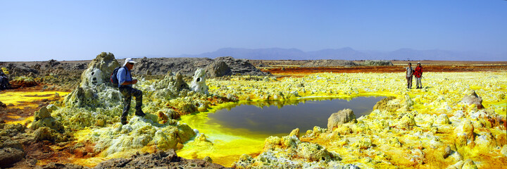 Panorama de Dallol, zone volcanique en Ethiopie