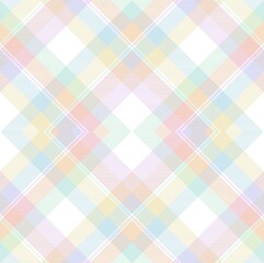 Fototapeta premium Rainbow Pastel Argyle Plaid Tartan textured Seamless Pattern Design