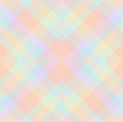 Rainbow Pastel Argyle Plaid Tartan textured Seamless Pattern Design