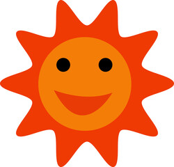 sun emotion cartoon icon sign design