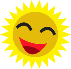 Fototapeta premium sun emotion cartoon icon sign design