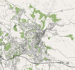 map of the city of Perugia, Umbria, Italy - 423195502