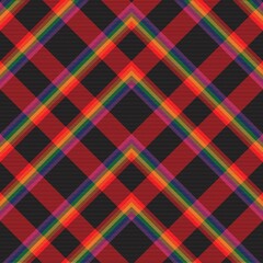 Rainbow Chevron Plaid Tartan textured Seamless Pattern Design