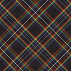 Rainbow Chevron Plaid Tartan textured Seamless Pattern Design