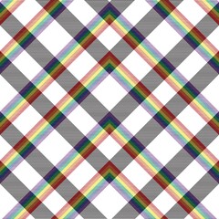 Rainbow Chevron Plaid Tartan textured Seamless Pattern Design