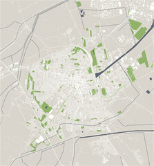 Obraz premium map of the city of Ravenna, Italy