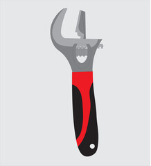 wrench colored on white background