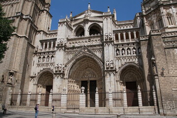 Toledo Cathedral in Toledo, Spain.The Primate Cathedral of Saint Mary of Toledo, 13th century high gothic cathedral of Toledo, Spain