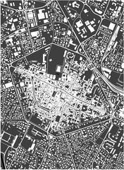 map of the city of Reggio nell Emilia, Italy