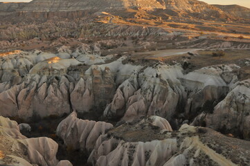 Cappadocia hot air balloon tour aerial view Mount Erciyes sunrise and valleys 2016
