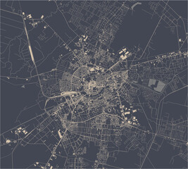 map of the city of Timisoara, Romania - 423198311