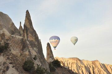 Cappadocia hot air balloon tour aerial view Mount Erciyes sunrise and valleys 2016