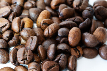 Coffee beans close up