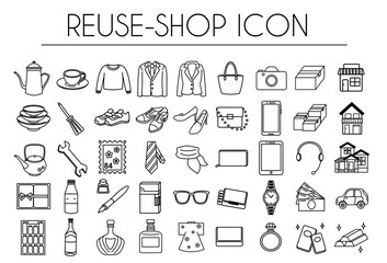 Various reuse item simple icon