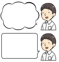 男子学生のバストアップ