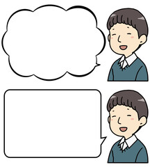 男子学生のバストアップ