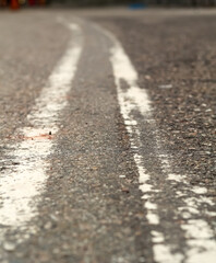 long way of white border line symbolize long way of life