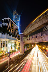 A center of shopping and business area of Bangkok - Ratchaprasong Road