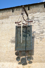 On the territory of the Holy Trinity Cathedral in Pskov. One of the oldest sights in Russia