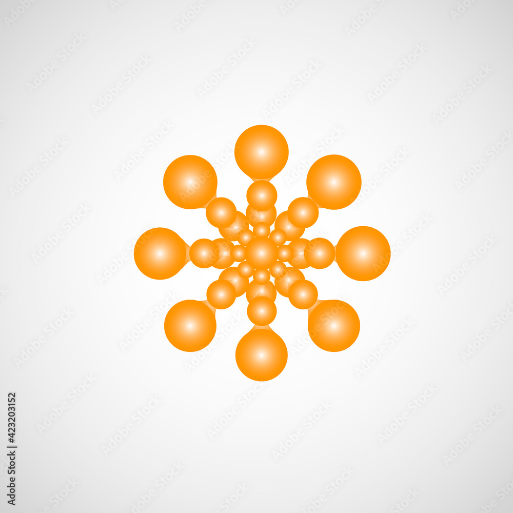 Aufkleber circle abstract connect pattern design. vector art print. white paper texture. business concept. des