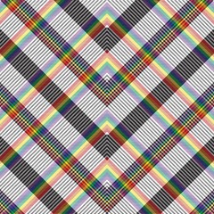 Rainbow Chevron Plaid Tartan textured Seamless Pattern Design