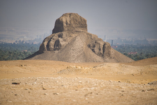 The Black Pyramid built by King Amenemhat III in Dahshur, Egypt