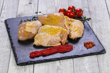 Marinated chicken with mustard